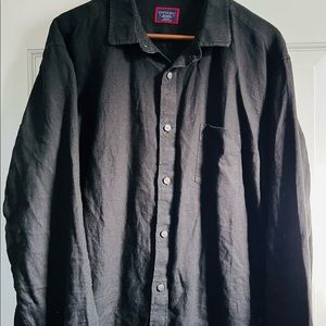 UNTUCKIT Black Linen Shirt